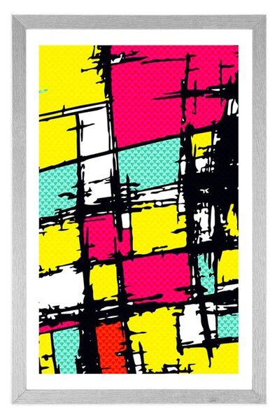 Plakat z passe-partout stylowy pop art