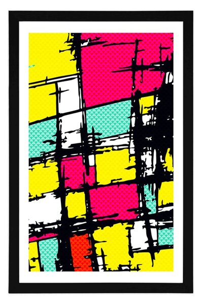Plakat z passe-partout stylowy pop art