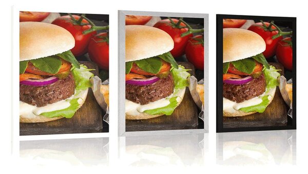 Plakat Amerykański hamburger