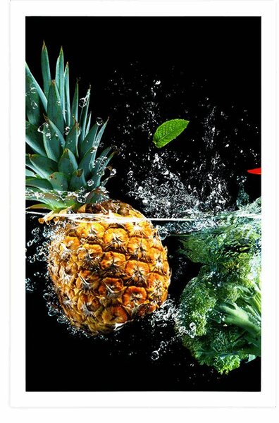 Plakat organiczne owoce i warzywa
