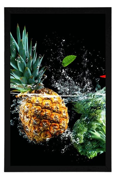 Plakat organiczne owoce i warzywa