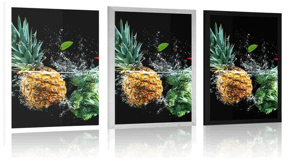 Plakat organiczne owoce i warzywa