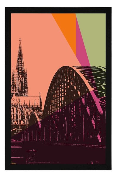 Plakat cyfrowa ilustracja miasta Kolonia