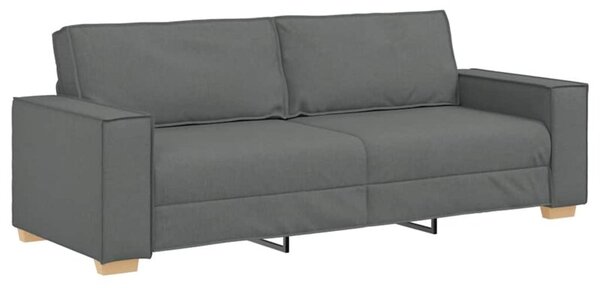 Sofa 3-osobowa ciemnoszara 220x78x84 cm tkanina