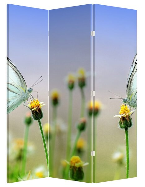 Parawan - Motyl na kwiatku (126x170 cm)