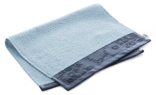 AmeliaHome - Ręcznik Kąpielowy Bawełniany z ozdobną bordiurą Jasny Błękit CREA-30x50 cm
