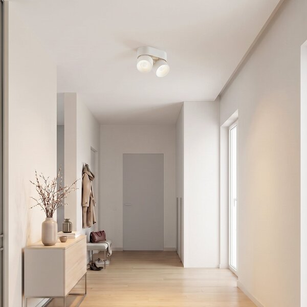 Lampa Sufitowa PRIOS, Rotari basic, ściemnialny, biały, salon, metal, nowoczesny