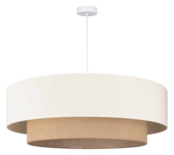 Lampa Wisząca Duolla, Boho, beżowy, sypialnia, tkanina | tekstylia, boho