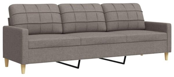 Sofa 3-osobowa, kolor taupe, 210 cm, tapicerowana tkaninÄ