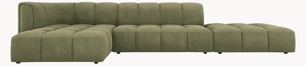 Narożna sofa modułowa z szenilu Francesca (5-osobowa)