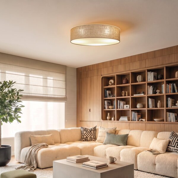 Lampa Sufitowa Duolla, Boho, brąz rdzawy, przedpokój, tkanina | tekstylia, boho