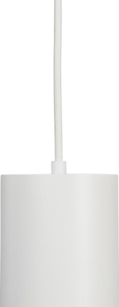 Designerska lampa wisząca biała z adapterem szynowym 1-fazowym - Iconic Tubo
