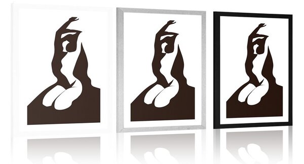 Plakat z passepartout tkliwość kobiecego ciała