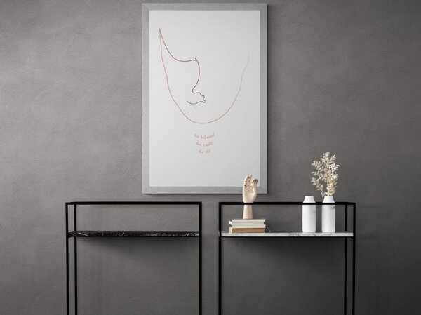 Plakat z passepartout minimalizm z napisem