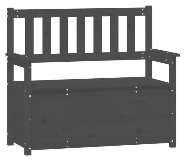 Ławka, czarna, 112,5x51,5x96,5 cm, lite drewno sosnowe