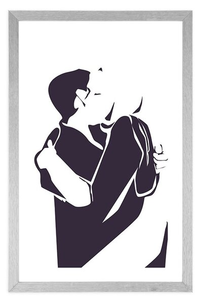 Plakat z passepartout szczerość miłości