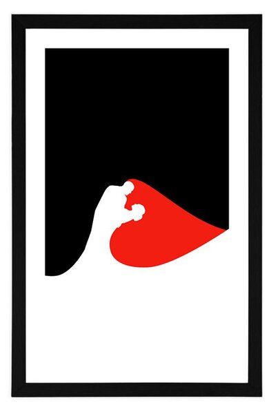 Plakat z passepartout szczęście dwojga ludzi