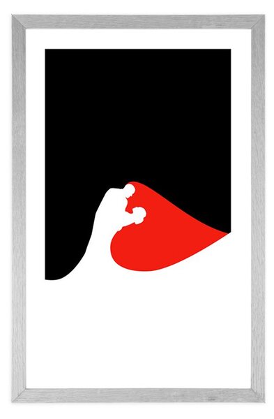 Plakat z passepartout szczęście dwojga ludzi