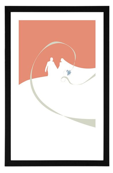 Plakat z passepartout miesiąc miodowy