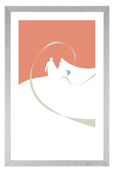 Plakat z passepartout miesiąc miodowy