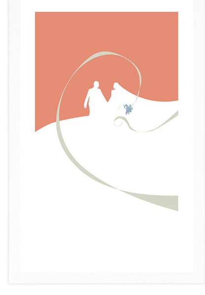 Plakat z passepartout miesiąc miodowy