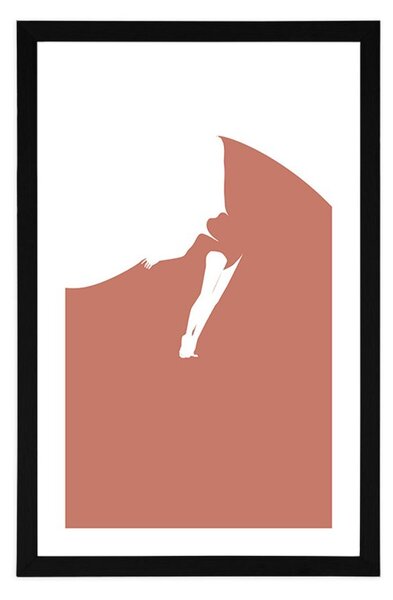 Plakat z passepartout abstrakcja tajemniczego tańca