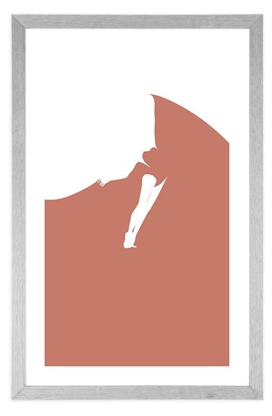 Plakat z passepartout abstrakcja tajemniczego tańca