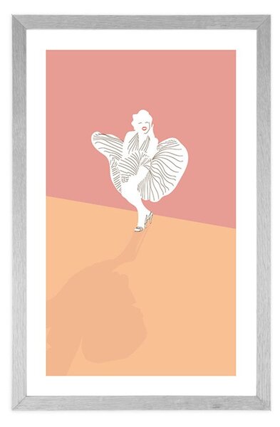Plakat z passepartout słynna Marilyn Monroe