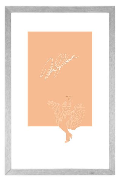 Plakat z passepartout Marilyn Monroe z podpisem