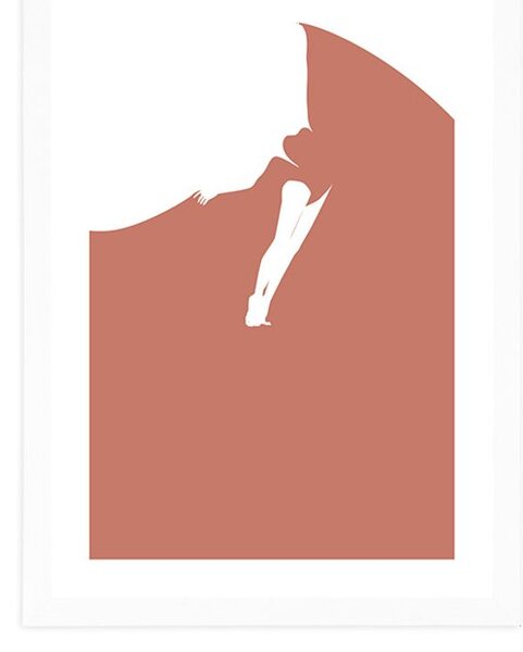 Plakat z passepartout abstrakcja tajemniczego tańca