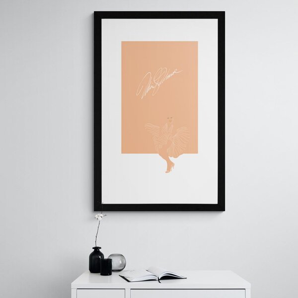 Plakat z passepartout Marilyn Monroe z podpisem
