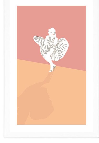 Plakat z passepartout słynna Marilyn Monroe
