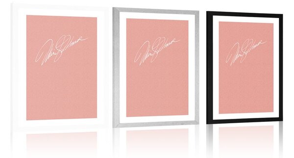 Plakat z passepartout podpis Marilyn Monroe