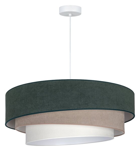 Lampa Wisząca Duolla, Trio, zielony, salon, tkanina | tekstylia, młodzieżowy