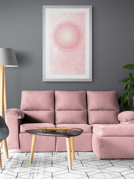 Plakat z passepartout Mandala w delikatnych tonach