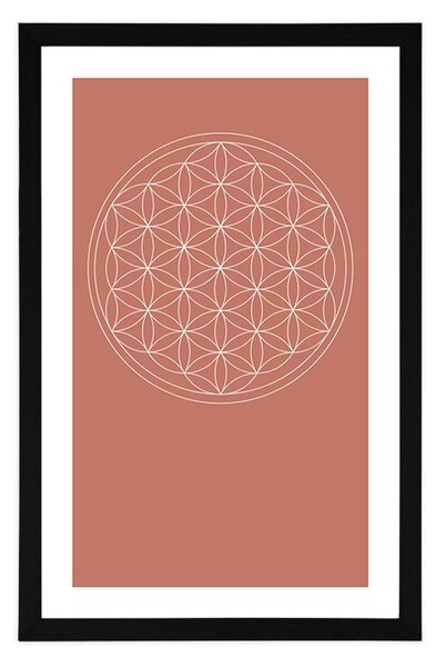 Plakat z passepartout przepiękna Mandala