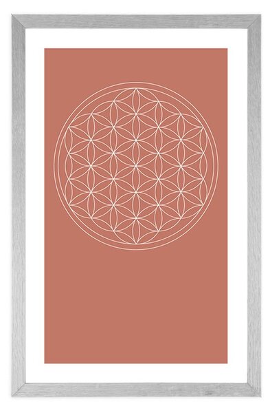 Plakat z passepartout przepiękna Mandala