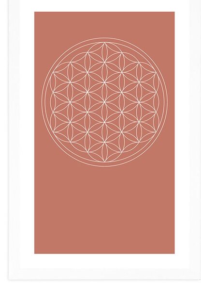 Plakat z passepartout przepiękna Mandala