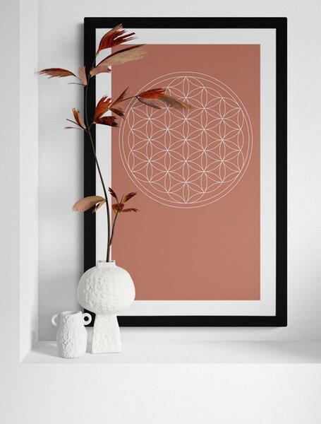 Plakat z passepartout przepiękna Mandala