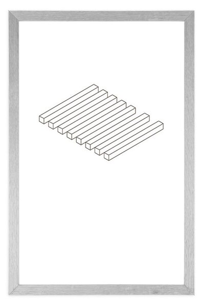 Plakat z passepartout w prostej konstrukcji