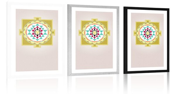 Plakat z passepartout i stylowy wzór