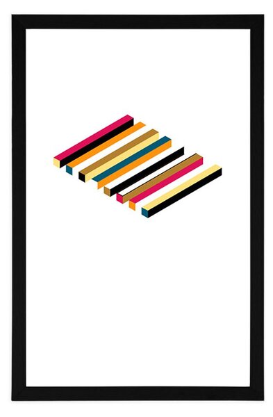 Plakat z passepartout kolorowe wzory
