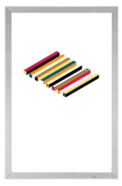 Plakat z passepartout kolorowe wzory