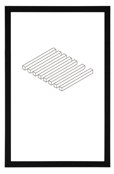 Plakat z passepartout w prostej konstrukcji