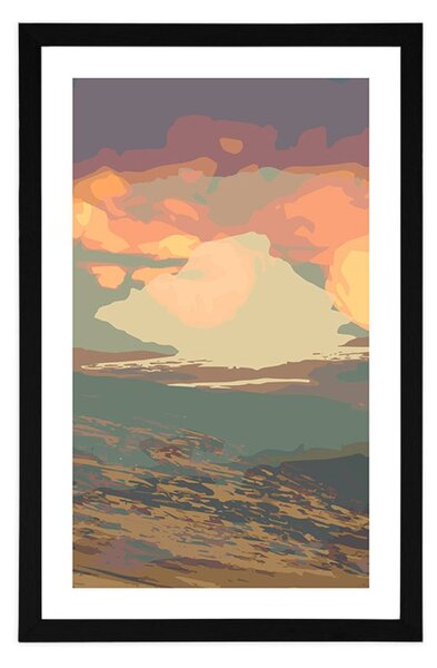 Plakat z passepartout olśniewająca natura