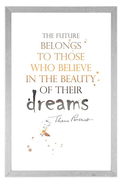 Plakat z passepartout motywacyjny cytat - Eleanor Roosevelt