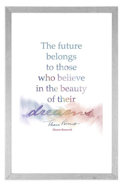 Plakat z passepartout i motywacyjnym cytatem - Eleanor Roosevelt