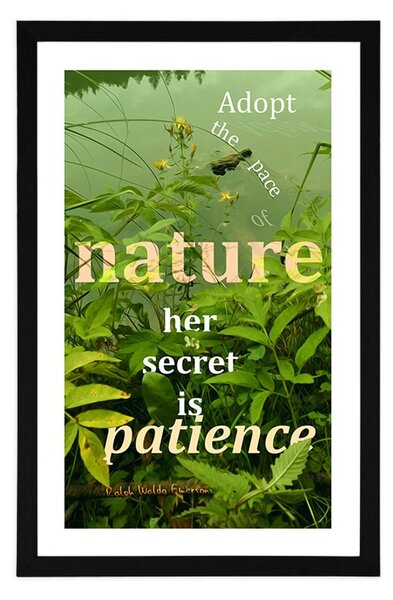 Plakat passepartout cytat w naturalnym stylu
