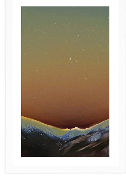 Plakat passepartout urocza nocna natura