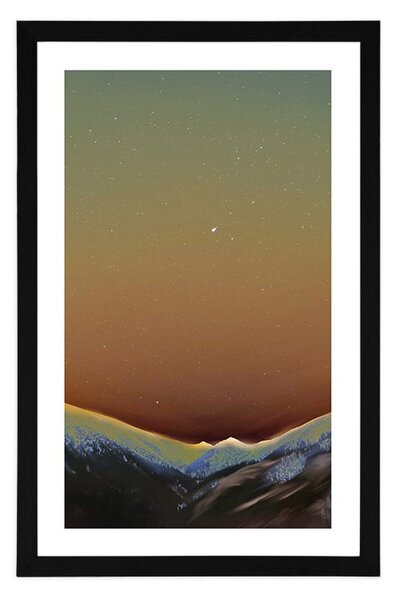 Plakat passepartout urocza nocna natura